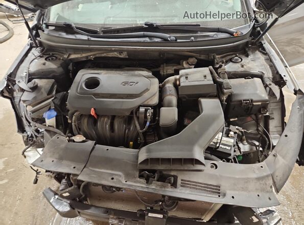 5NPE34AF6JH720642 2018 HYUNDAI SONATA Gray Вид задньої частини салону