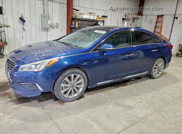 5NPE34AF7GH279113 2016 HYUNDAI SONATA Blue Przód lewy