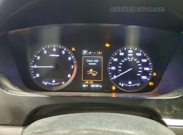 5NPE34AF7GH279113 2016 HYUNDAI SONATA Blue Widok zestawu wskaźników