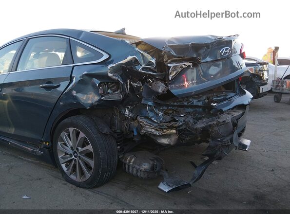 5NPE34AF8HH550620 2017 HYUNDAI SONATA Синий Вид спереди