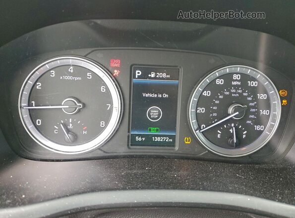 5NPE34AFXJH620575 2018 HYUNDAI SONATA White Вид щитка приладів