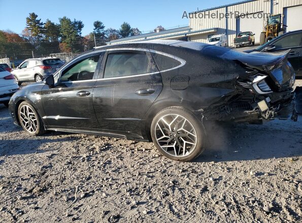 5NPEK4JC9NH134337 2022 HYUNDAI SONATA Black Trasero izquierdo