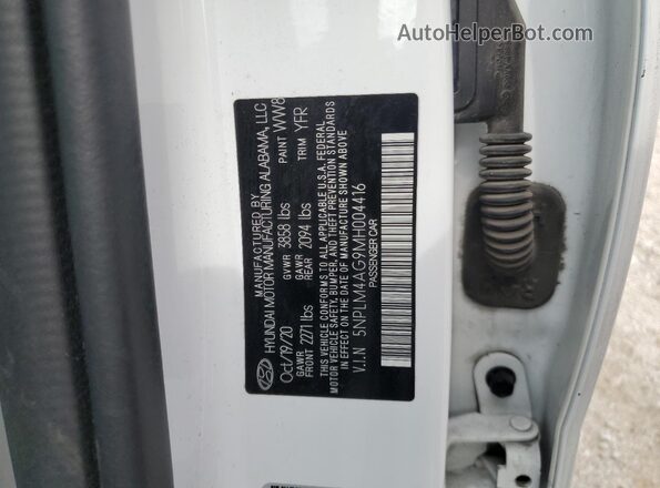 5NPLM4AG9MH004416 2021 HYUNDAI ELANTRA White Widok komory silnika
