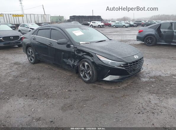 5NPLN4AG4NH075313 2022 HYUNDAI ELANTRA Черный Передняя правая четверть