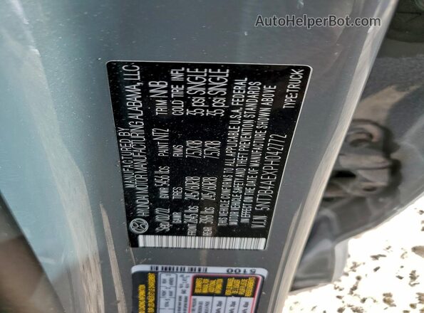 5NTJB4AEXPH042772 2023 HYUNDAI SANTA Gray Vista del compartimento del motor