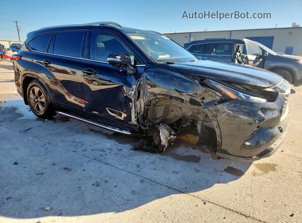 5TDAARAH8PS523834 2023 TOYOTA HIGHLANDER HYBRID Black Передня права чверть
