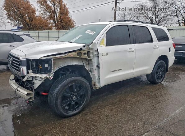 5TDBY5G10JS158737 2018 TOYOTA SEQUOIA Белый Передняя левая четверть
