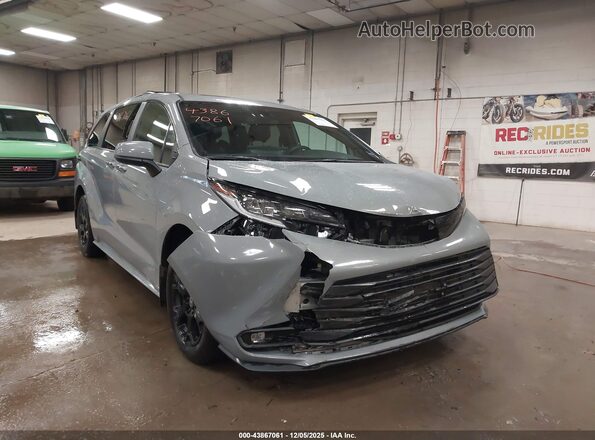 5TDCSKFC8SS166836 2025 TOYOTA SIENNA Gray Widok z przodu