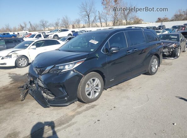 5TDDSKFC6MS002427 2021 TOYOTA SIENNA Синий Передняя левая четверть