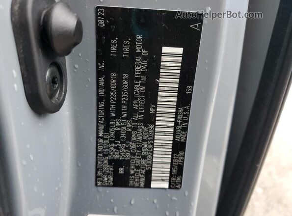 5TDDSKFC8PS102498 2023 TOYOTA SIENNA Серый Панорамный вид салона 360°
