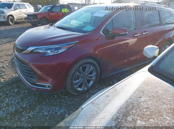 5TDERKEC2MS006850 2021 TOYOTA SIENNA Red Front left