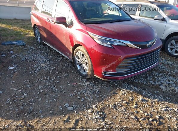 5TDERKEC2MS006850 2021 TOYOTA SIENNA Red Front right