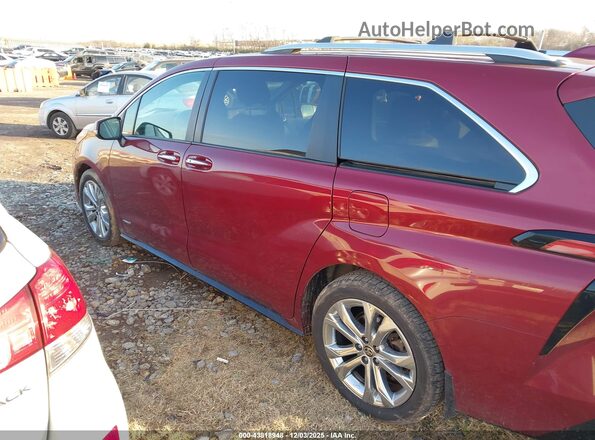 5TDERKEC2MS006850 2021 TOYOTA SIENNA Red Rear left