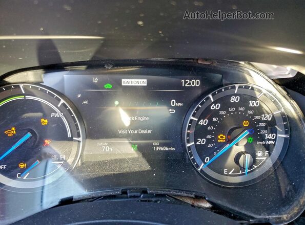 5TDFARAHXMS010988 2021 TOYOTA HIGHLANDER HYBRID Серебряный Вид щитка приборов