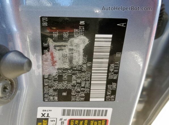 5TDFZRBH8LS050637 2020 TOYOTA HIGHLANDER Silver Շարժիչի բաժամունքի տեսք
