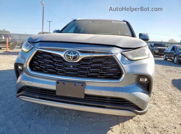 5TDFZRBH8LS050637 2020 TOYOTA HIGHLANDER Silver Դիմացի տեսք