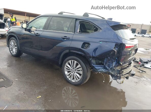 5TDFZRBH8NS228727 2022 TOYOTA HIGHLANDER Dark Blue Задняя левая четверть