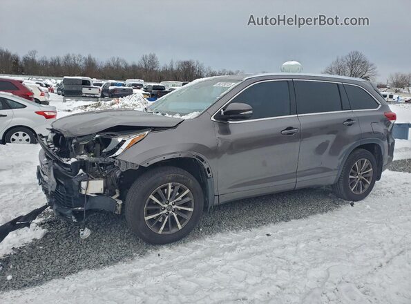 5TDJZRFH1JS557848 2018 TOYOTA HIGHLANDER Gray წინა მარცხენა ხედი სამი მეოთხედიდან