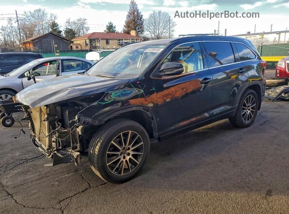 5TDJZRFH9JS545284 2018 TOYOTA HIGHLANDER Black Przód lewy