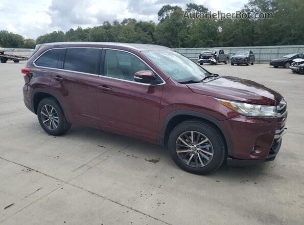 5TDKZRFH2HS229059 2017 TOYOTA HIGHLANDER Burgundy Delantero derecho