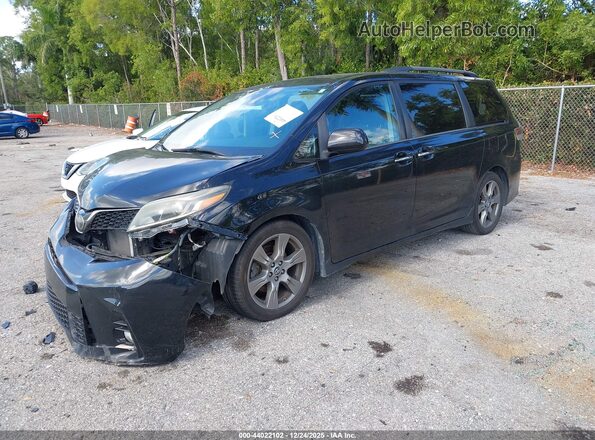 5TDXZ3DC6KS986726 2019 TOYOTA SIENNA Black Vista tres cuartos delantera izquierda
