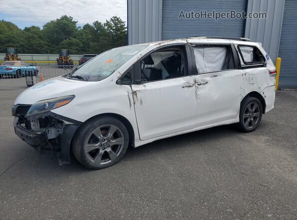 5TDXZ3DCXJS953016 2018 TOYOTA SIENNA White წინა მარცხენა ხედი სამი მეოთხედიდან