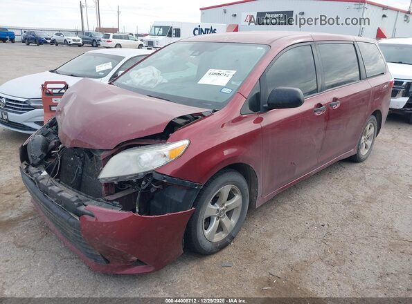 5TDZZ3DC9JS953680 2018 TOYOTA SIENNA Red Przód lewy