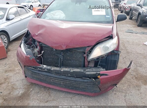 5TDZZ3DC9JS953680 2018 TOYOTA SIENNA Red Widok z przodu
