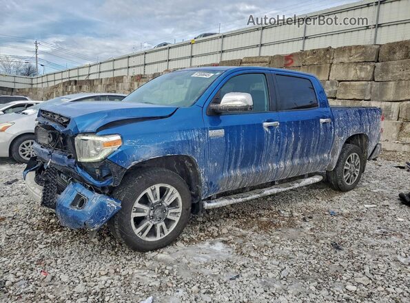 5TFAY5F10JX748461 2018 TOYOTA TUNDRA Синий Передняя левая четверть