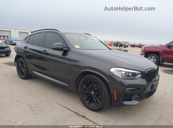 5UX2V1C05M9F04672 2021 BMW X4 Черный Передняя правая четверть