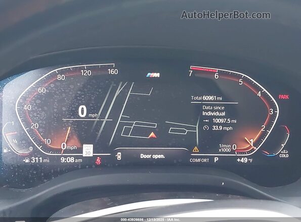 5UX2V1C05M9F04672 2021 BMW X4 Черный Вид задних сидений