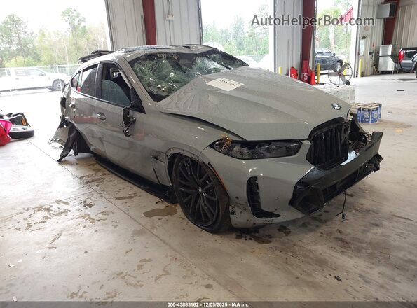5UX33EX00R9T01236 2024 BMW X6 Gray Przód prawy