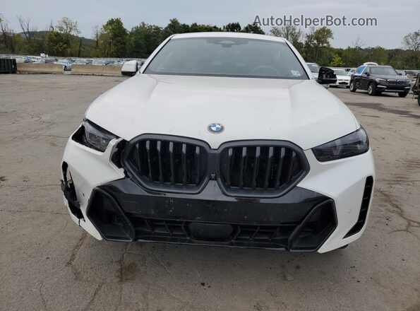 5UX33EX08R9V57494 2024 BMW X6 White Вид спереду