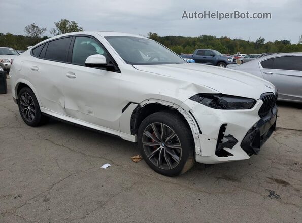 5UX33EX08R9V57494 2024 BMW X6 White Передня права чверть