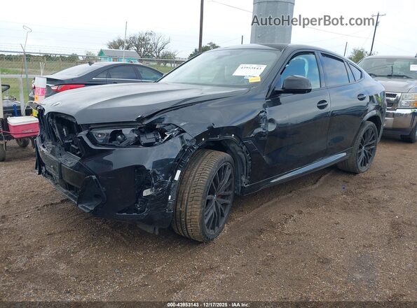 5UX33EX0XR9S29459 2024 BMW X6 Черный Передняя левая четверть