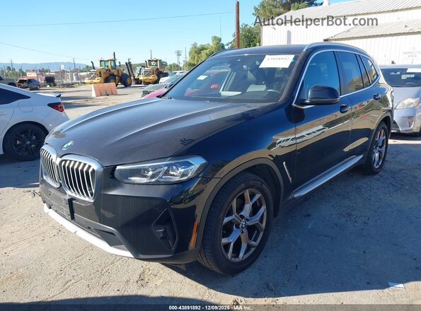5UX43DP02N9J97616 2022 BMW X3 Black Przód lewy