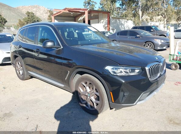 5UX43DP02N9J97616 2022 BMW X3 Black Przód prawy