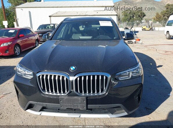 5UX43DP02N9J97616 2022 BMW X3 Black Widok zestawu wskaźników