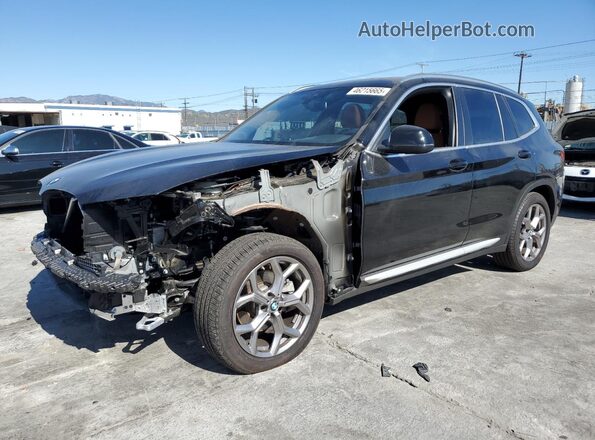 5UX43DP02R9T99216 2024 BMW X3 Black წინა მარცხენა ხედი სამი მეოთხედიდან