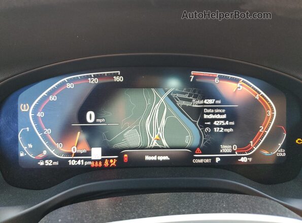 5UX43DP02R9T99216 2024 BMW X3 Black ხელსაწყოთა პანელის ხედი