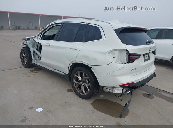 5UX43DP07R9V46677 2024 BMW X3 White Trasero izquierdo