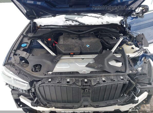 5UX53DP02N9L25664 2022 BMW X3 Синий Вид сзади
