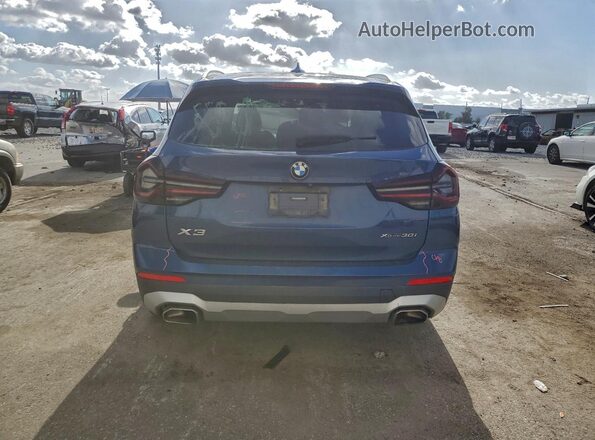 5UX53DP06N9J31106 2022 BMW X3 Синий Вид сзади