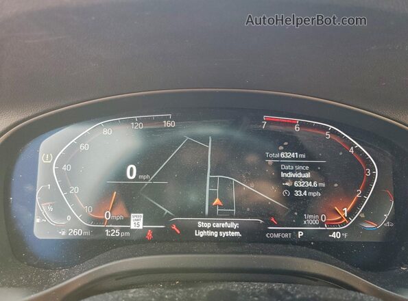5UX53DP06N9J31106 2022 BMW X3 Синий Вид щитка приборов