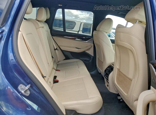 5UX53DP06N9J31106 2022 BMW X3 Синий Вид задней части салона