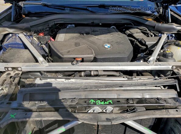 5UX53DP06N9J31106 2022 BMW X3 Синий Вид подкапотного пространства