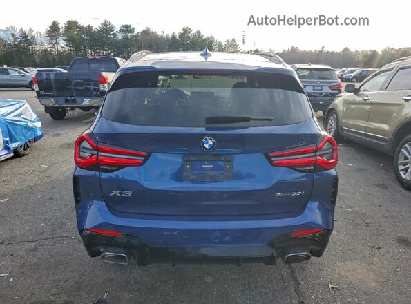 5UX53DP08N9J31592 2022 BMW X3 Синий Вид сзади