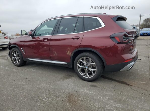 5UX53DP08N9K62621 2022 BMW X3 Темно-бордовый Задняя левая четверть