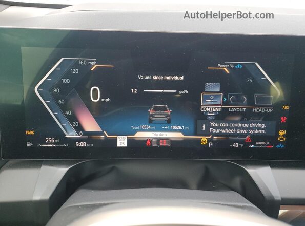 5UX53GP08S9Y88893 2025 BMW X3 Charcoal Widok zestawu wskaźników