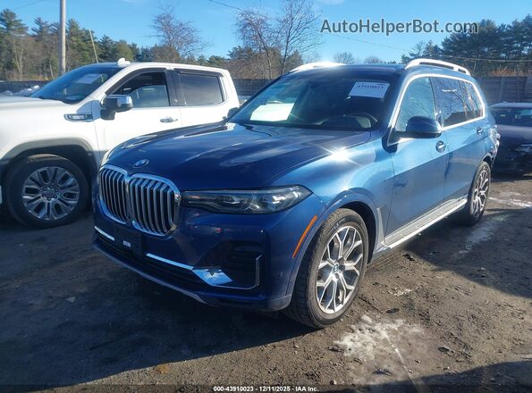 5UXCW2C06N9L19603 2022 BMW X7 Blue წინა მარცხენა ხედი სამი მეოთხედიდან